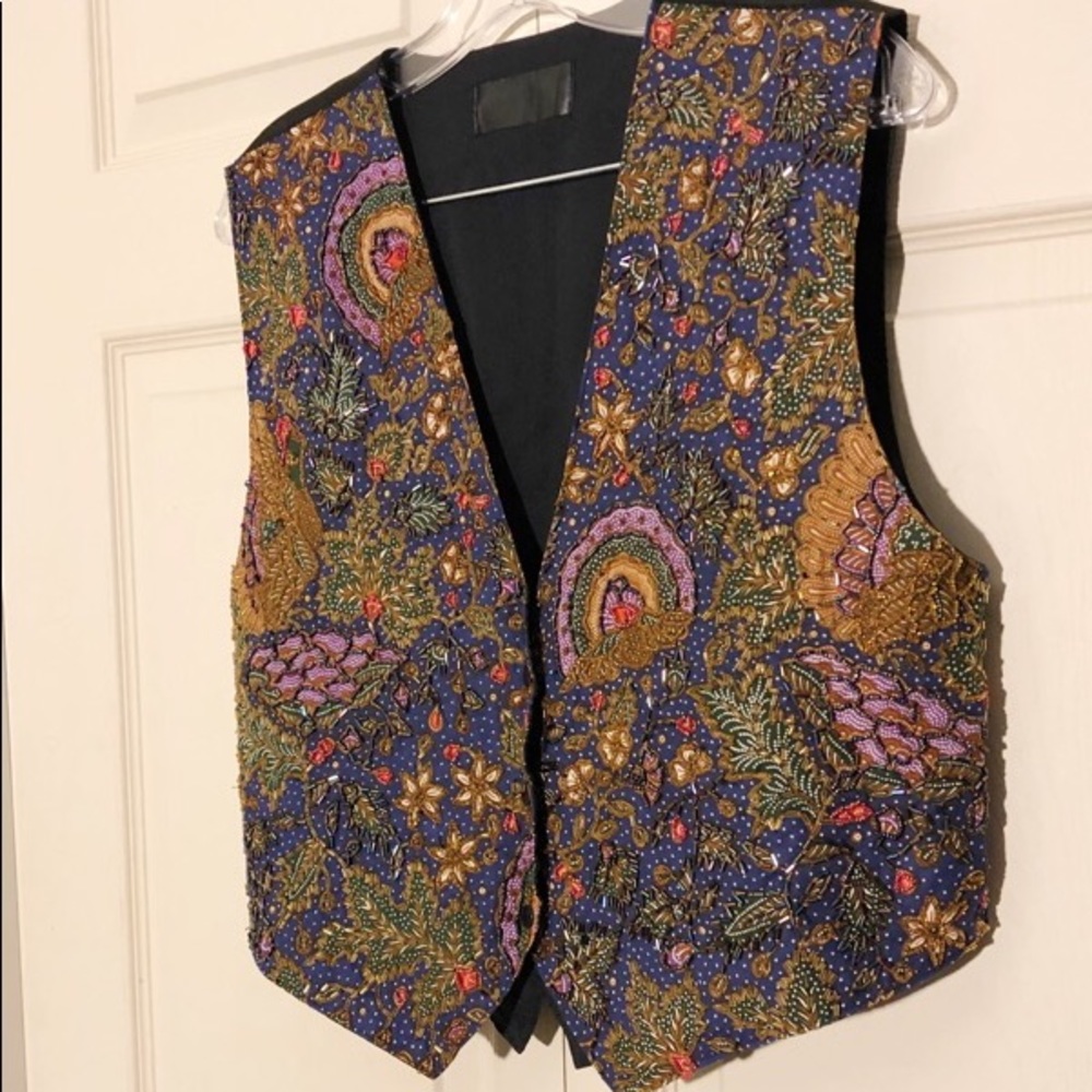NWOT Gorgeous ethnic heavy beaded vest